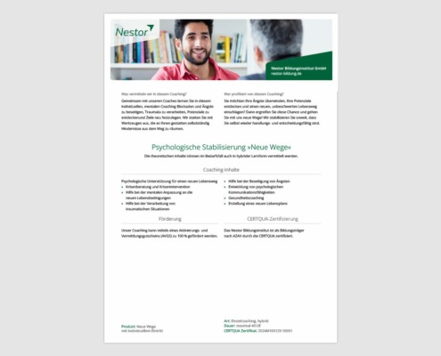 Produktblatt »Neue Wege«