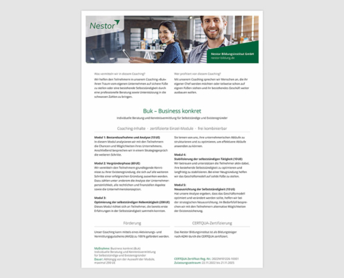 Produktblatt »Business konkret«